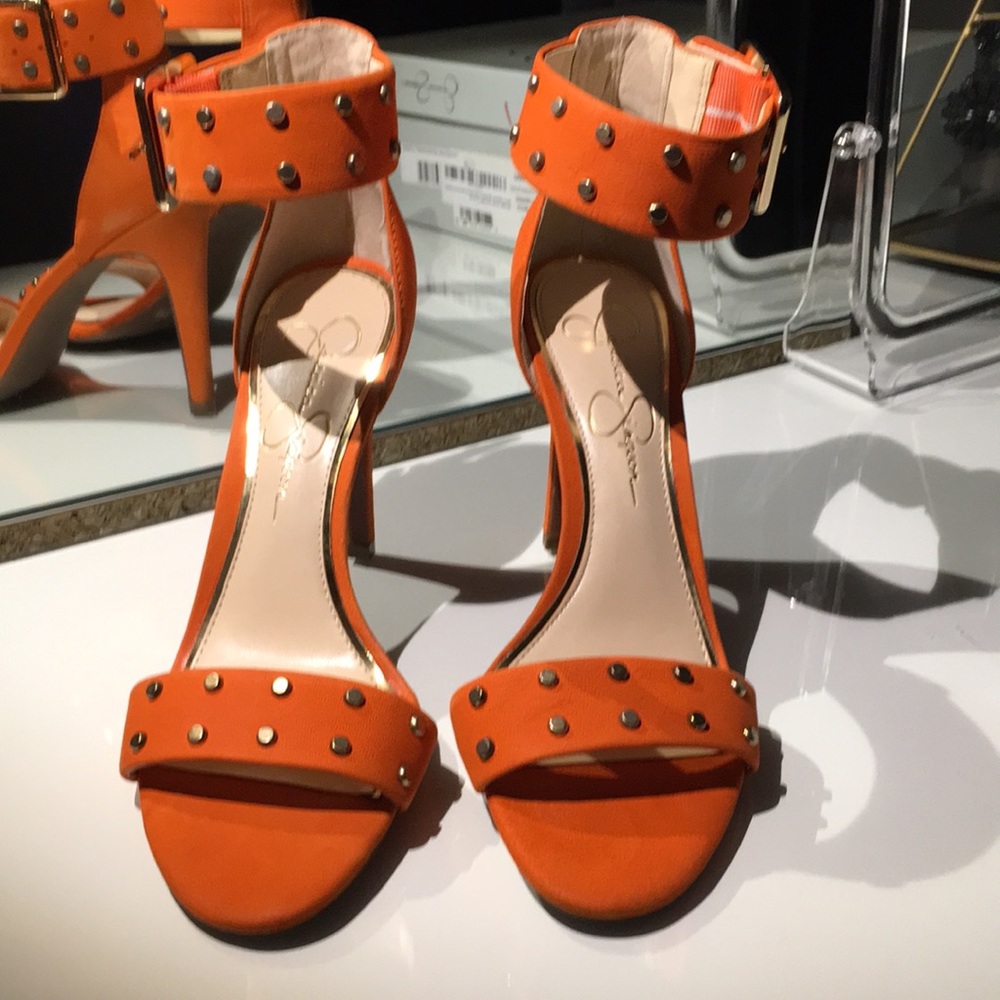 Jessica Simpson Orange Heels